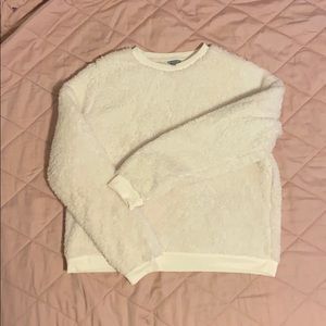 Fluffy White Sweater